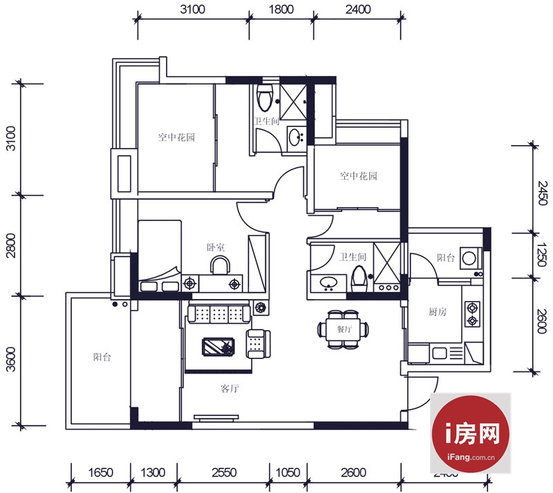 怡翠世嘉花园户型图11座03单元